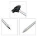 Hammer Shape Ballpoint Pen - A hammer-shaped ballpoint pen with a black top and silver barrel, featuring a logo on the side.