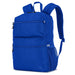 High Sierra Everclass Backpack 24L - A blue backpack featuring multiple zippered compartments and mesh side pockets, with padded shoulder straps.