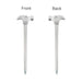Hammer Shape Ballpoint Pen - A silver ballpoint pen shaped like a hammer, displayed from front and back views. The pen features a branding logo.