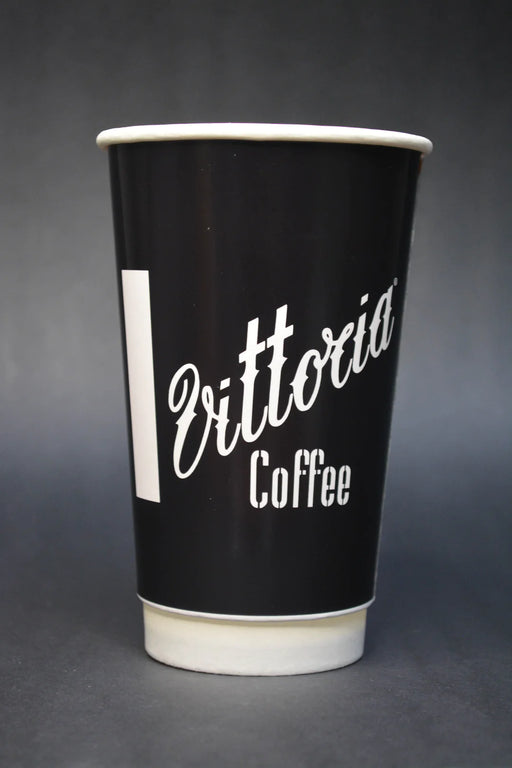 16OZ (473ML) DOUBLE WALL CUSTOM COFFEE CUPS WITH LIDS - Custom Promotional Product