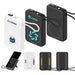 10000mAh Magnetic Wireless  Power Bank with Charging Cable - A set of two power banks, one white and one black, featuring a charging cable and built-in wireless charging capabilities.