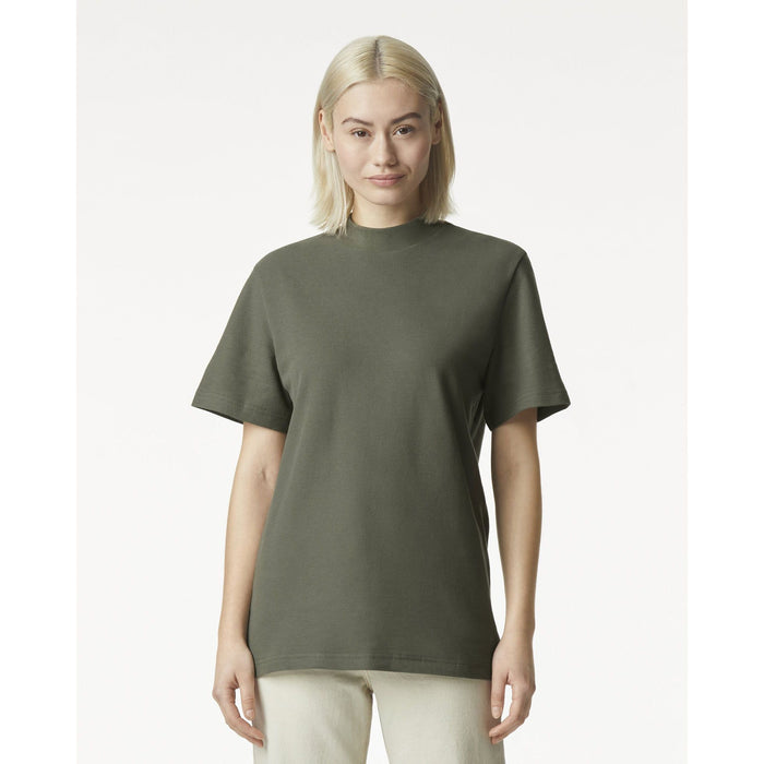 American Apparel - Pique Unisex Mockneck T-Shirt - Custom Promotional Product