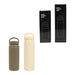350ML/500ML Double Wall Stainless Steel Drink Bottle with Handle - A drink bottle set featuring a dark green and a cream-coloured double wall stainless steel design, each with a handle.