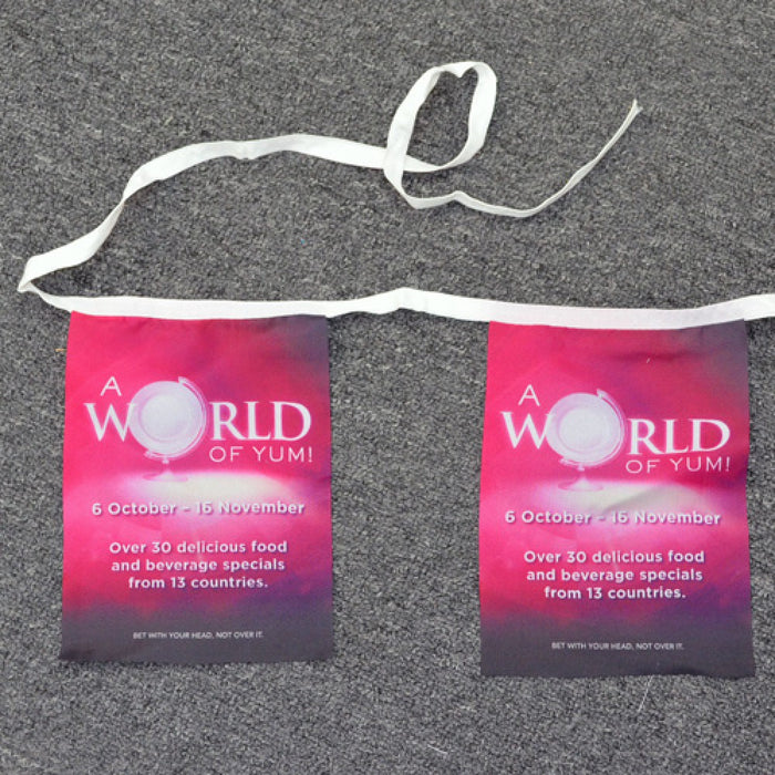 Polyester Bunting 15cm x 20cm - Custom Promotional Product