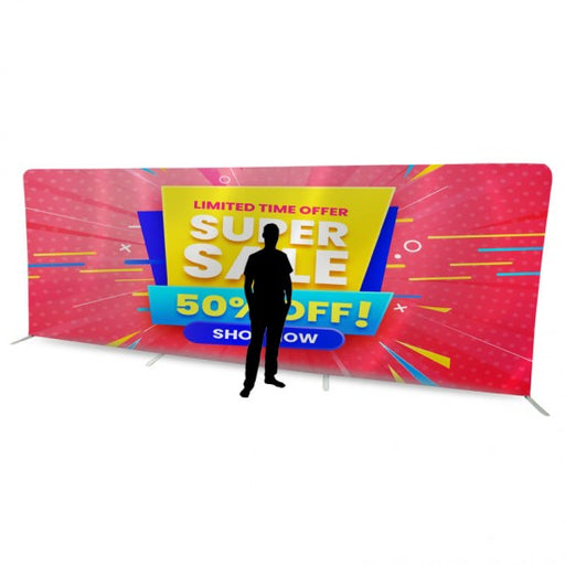 20ft Straight Tube Fabric Stand (Frame + Print) - Custom Promotional Product