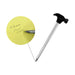 Hammer Shape Ballpoint Pen - A hammer-shaped ballpoint pen in silver and black, with a writing sample on a yellow notepad.