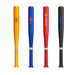 Plastic Baseball Bat Shape Pen - A set of four plastic baseball bat shape pens in yellow, blue, red, and black, each with a logo.