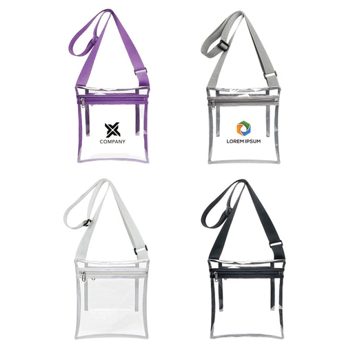 PVC Clear Crossbody Bag With Inner Pouch - Custom Promotional Product