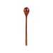 Long Handle Wooden Spoon - A long handle wooden spoon in a rich brown hue, featuring a smooth, rounded spoon head and a slender, elongated handle.