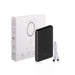 5000mAh Magnetic Wireless  Power Bank - A black 5000mAh magnetic wireless power bank with a USB cable, packaged in a box featuring various icons and a logo.