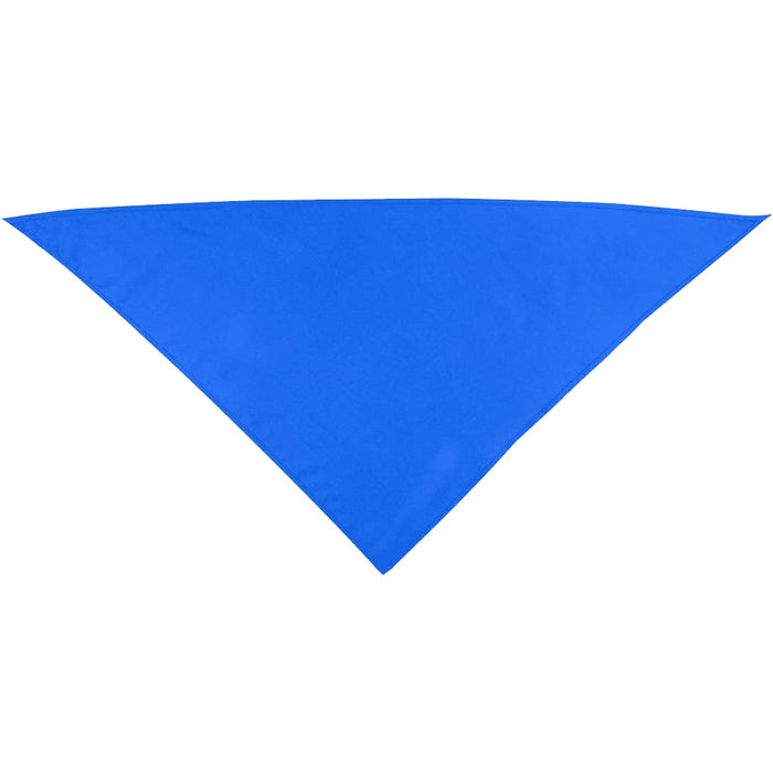 Heracles Bandana - A blue triangular bandana with a smooth texture and a logo.