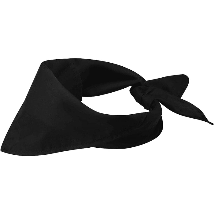 Heracles Bandana - A black bandana with a triangular shape and a tied knot. It has a logo or branding visible.