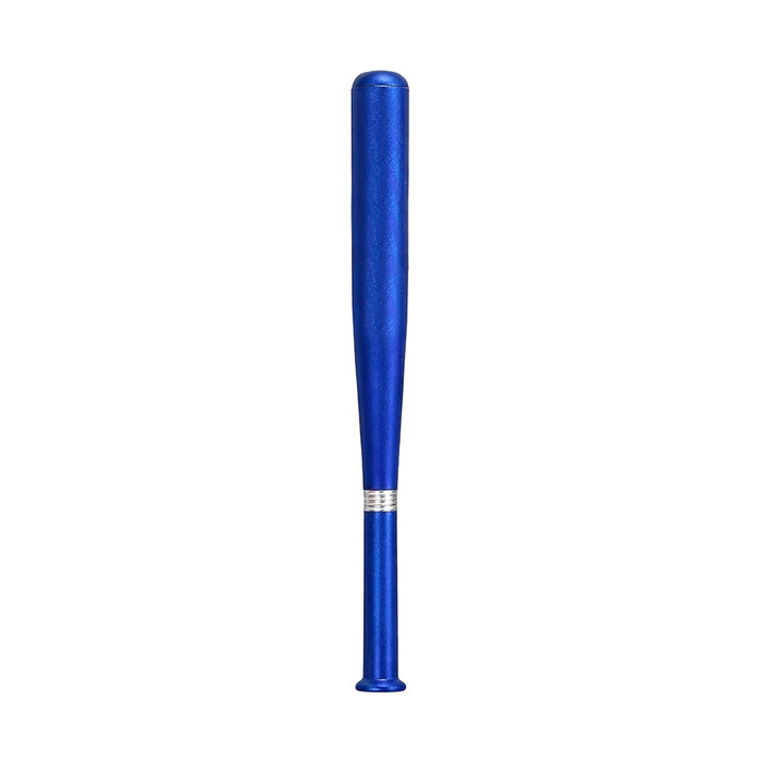 Plastic Baseball Bat Shape Pen - A blue plastic pen shaped like a baseball bat, featuring a silver striped detail near the end.