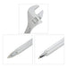Spanner Shape Ballpoint Pen - A spanner-shaped ballpoint pen in metallic silver with a shiny finish and detailed design elements.