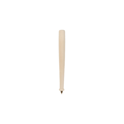 Wooden Baseball Bat Shape Pen - A wooden pen shaped like a baseball bat, featuring a natural wood finish and a gold nib. It has a simple design.