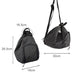 Convertible Lightweight Backpack Duffel Bag - A black and grey checked convertible backpack duffel bag with adjustable straps and multiple compartments.