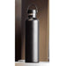 The Tank 2.0 Stainless Steel 1L Drink Bottle - A drink bottle made of stainless steel, featuring a matte black finish and a carrying handle. It has a logo on the side.