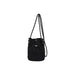 Lightweight Shoulder Phone Bag - A black lightweight shoulder phone bag with a drawstring closure and a braided strap. It features a small logo.