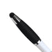 Nash Ballpoint Pen w/ Yellow Wax Highlighter - A ballpoint pen with a white body, black grip, and silver accents. Features a logo on the side.