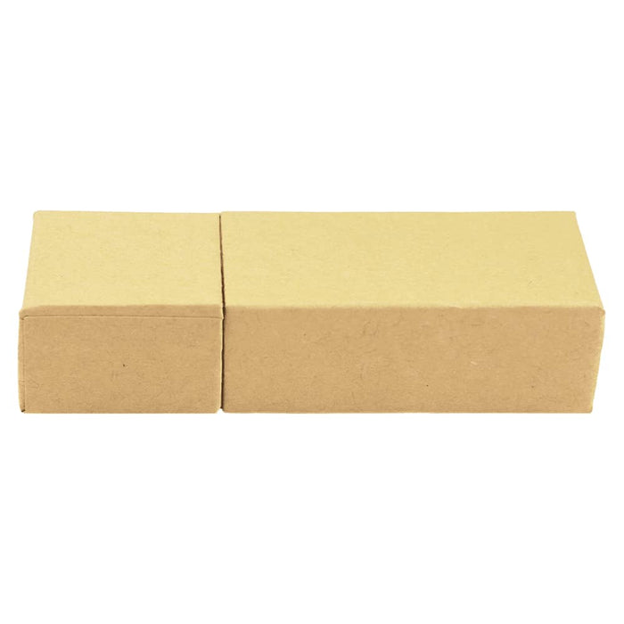 Coloured Pencil Set 6pcs - A brown cardboard box set featuring two rectangular compartments for storage or packaging.