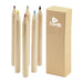 Coloured Pencil Set 6pcs - A coloured pencil set featuring six pencils in red, green, blue, black, and yellow, packaged in a cardboard box with a logo.