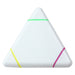 Stationary Essentials Pack - A triangular highlighter in white with green, yellow, and pink accents. Features a logo on one side.