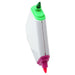 Triangular Highlighter - A triangular highlighter in green, pink, and orange, with a white body and a branding logo.