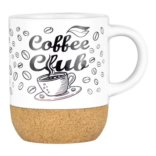 Billie 300ml Sublimation Ceramic Mug w/ Cork Details - Custom Promotional Product