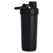 Forge Double Wall Shaker 750ml - A drink bottle in matte black, featuring a screw-on lid and a flip-top spout, and includes a logo.