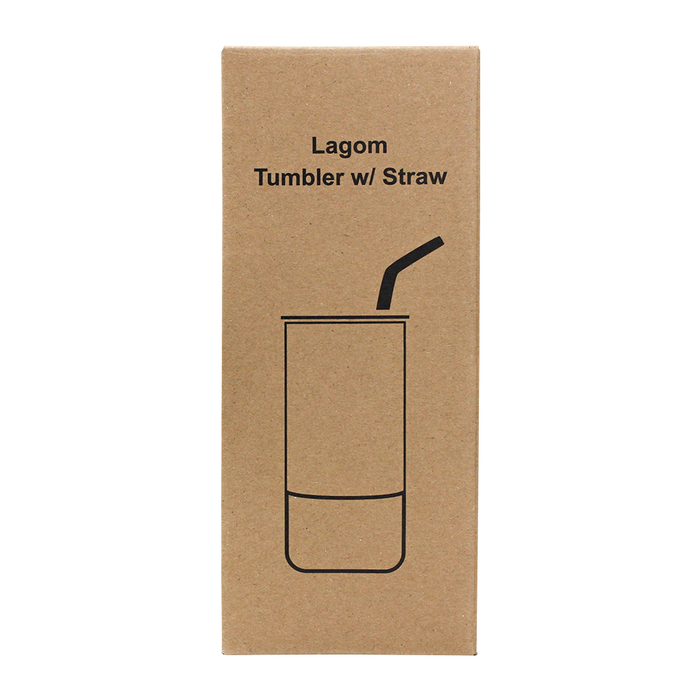 Lagom 470ml Tumbler with Stainless Steel Straw - Custom Promotional Product