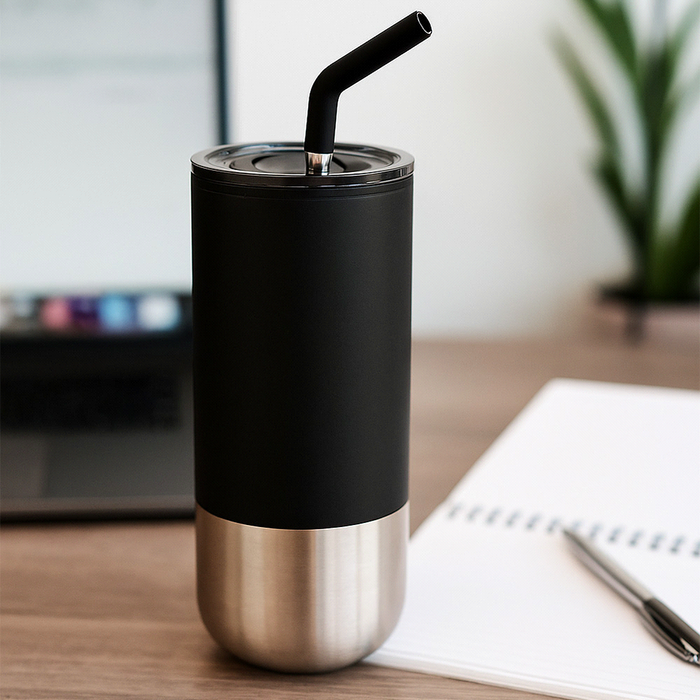 Lagom 470ml Tumbler with Stainless Steel Straw - Custom Promotional Product