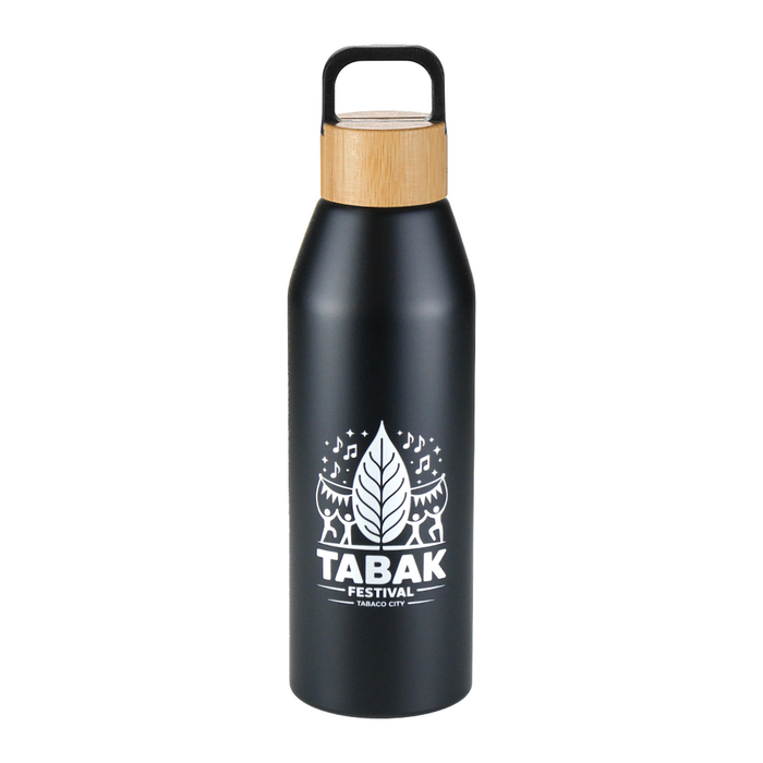 Aspen Recycled Bottle with Bamboo Lid - 1L - Custom Promotional Product