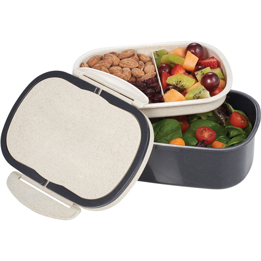 Plastic & Wheat Straw Lunch Box - Custom Promotional Product