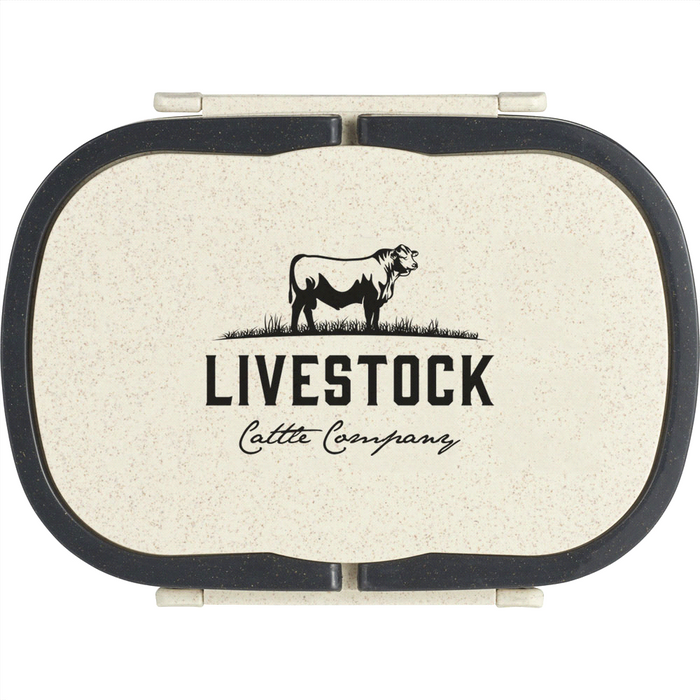 Plastic & Wheat Straw Lunch Box - Custom Promotional Product