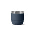 Stackable Stainless Steel Tumbler - A stackable stainless steel tumbler in navy blue with a silver rim and a smooth matte finish.