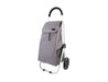 Sachi 'Urban' Aluminium Shopping Trolley - A grey aluminium shopping trolley with a fabric cover, featuring a handle and two wheels.