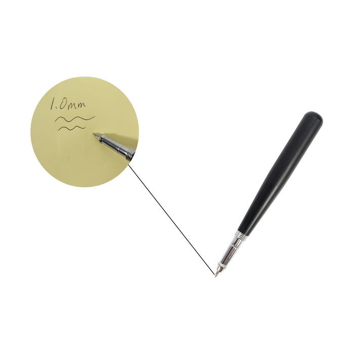 Plastic Baseball Bat Shape Pen - A black pen in the shape of a baseball bat, featuring a metallic clip and fine tip for writing.