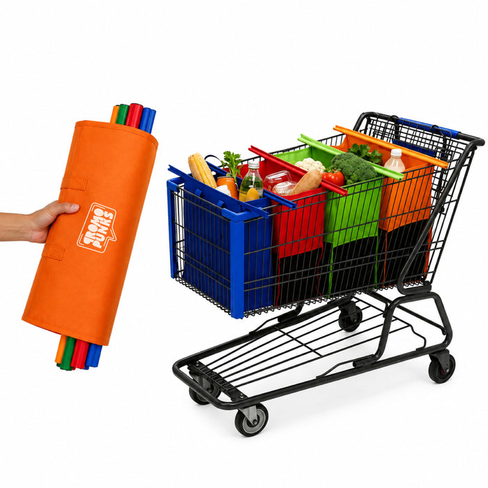4PCS Reusable Grocery Shopping Cart Trolley Bags