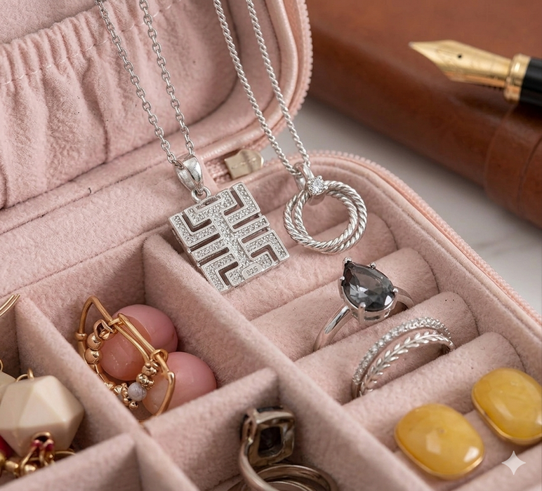 Wanderlust Compact Jewellery Organiser Case
