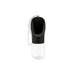 300ml Portable Pet Water Bottle - A drink bottle with a black top and clear base, featuring a strap and a button. It includes a logo on the design.