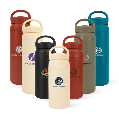 350ML/500ML Double Wall Stainless Steel Drink Bottle with Handle