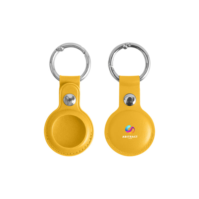 PU Leather AirTag Holder with Keyring - Custom Promotional Product