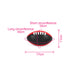 Mini Aussie Rules Ball - A Mini Aussie Rules Ball in black and red, measuring 17cm in length and 11cm in height with visible dimensions.