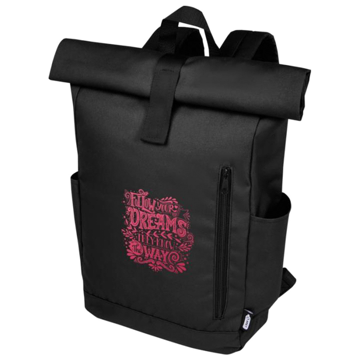 Byron 15.6" GRS RPET Roll-Top Backpack 18L - Custom Promotional Product