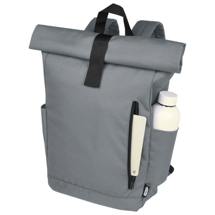 Byron 15.6" GRS RPET Roll-Top Backpack 18L - Custom Promotional Product