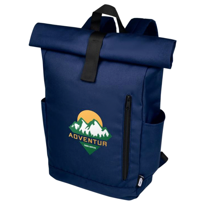 Byron 15.6" GRS RPET Roll-Top Backpack 18L - Custom Promotional Product