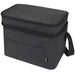 Tundra GRS RPET Double Compartment Cooler Bag 13L - A grey double compartment cooler bag with a zip closure and a side handle. It features a front pocket and has branding.