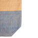 Paper Straw Large Zipped Tote - 21L - A large zipped tote in beige and blue, featuring a woven pattern with a logo on the side.