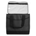 Chill Out 2.0 36 Can Cooler - 20L - A black cooler bag with double handles and a light-coloured, insulated interior. It has a zippered top.