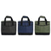 Chill Out 2.0 36 Can Cooler - 20L - Three insulated cooler bags in black, navy blue, and olive green, featuring sturdy handles and an external pocket.